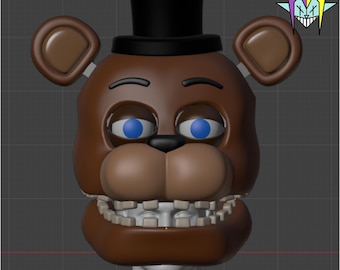 FNAF Withered Freddy 3D MODEL file cosplay helmet (DIGITAL)