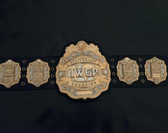 IWGP Heavyweight Champion Wrestling Belt 3 Layers Plates 4MM Zinc.