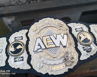 AEW World Heavyweight Championship 3 Layer 4MM Zinc Belt Pure Leather