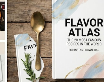 Atlas dos Sabores: Livro de Receitas Digital com 20 Receitas Famosas do Mundo (Download Instantâneo em PDF)