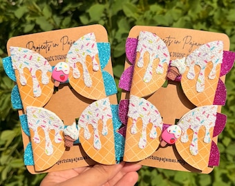 Lazo para el cabello con forma de helado - Lazo para disfrutar del verano