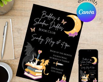 Romantasy Book Club Invitation (Digital Template)