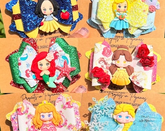 Princess Inspired Hair Bows | Glitter Boutique Hair Accessories