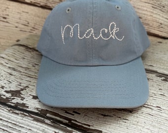 Personalized Children Cap Personalized Kids Hat Custom Cap Stitch Script