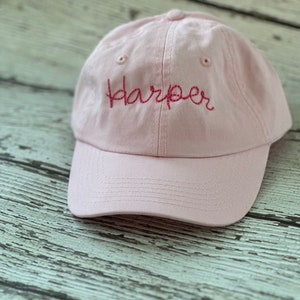 Personalized Children Cap Personalized Kids Hat Custom Cap Stitch Script