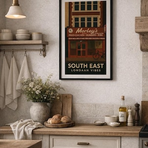 Impresión de Morley del sureste de Londres / Póster icónico de arte urbano