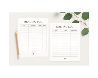Printable Reading & Writing Log | Simple Homeschool Tracker PDF - Etsy