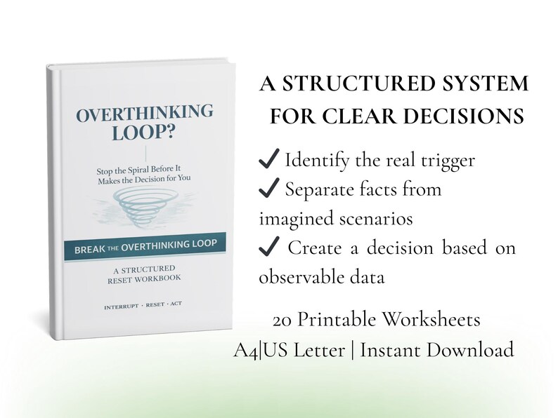 Overthinking Workbook – Structured Clarity Reset, Decision-making (PDF ...