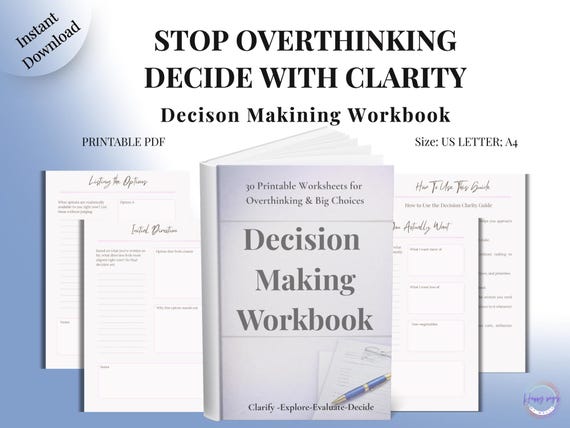 Decision Clarity Guide – 30 Guided Pages for Clear, Thoughtful Decisions (Printable PDF)