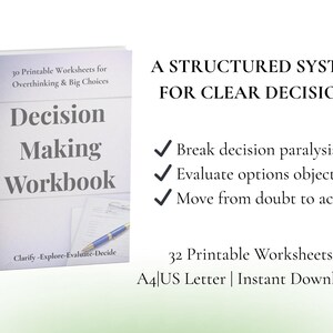 Decision Clarity Guide – 30 Guided Pages for Clear, Thoughtful Decisions (Printable PDF) image 2
