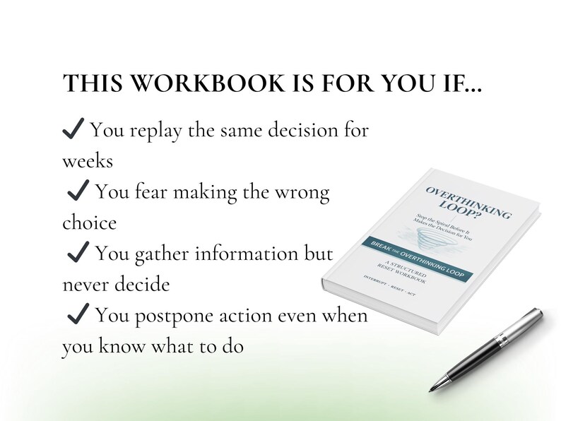 Overthinking Pens Overthinking Workbook – Structured Clarity Reset, Decision-making (PDF ...