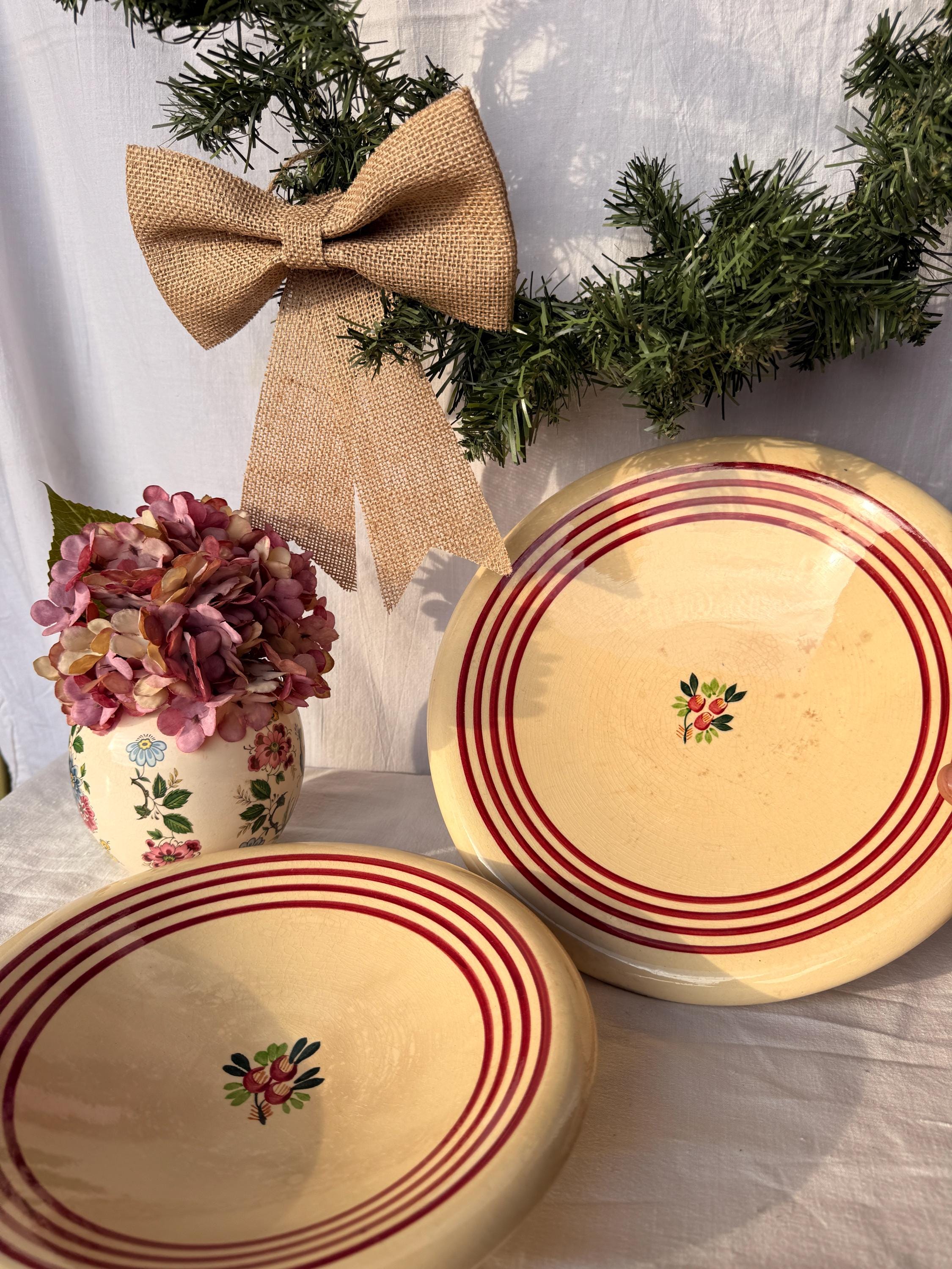 再値下げ❗️フランス アンティークプレート ジアン 2枚set 皿 アンティーク ジアン陶器皿 2枚セット – フランス - Etsy 日本