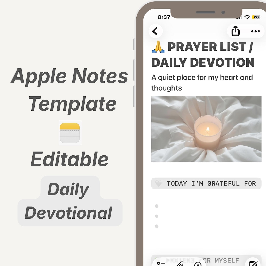 Apple Phone Notes App Template | Daily Devotional | Iphone, Ipad, Mac ...