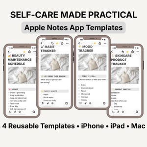 Apple Phone Notes App Vorlage | Planer für die Selbstpflege | Checkliste für die Schönheitspflege