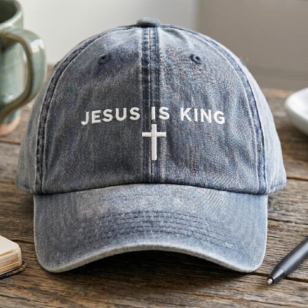 Embroidered Jesus is King Hat for Men & Women, Christian Cap, Religious ...