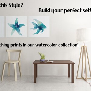 Mermaid Watercolor Wall Art Coastal Ocean Canvas Print Beach House Decor image 6