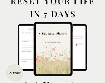 Life Reset Planner | Get Your Life Back on Track in 7 Days