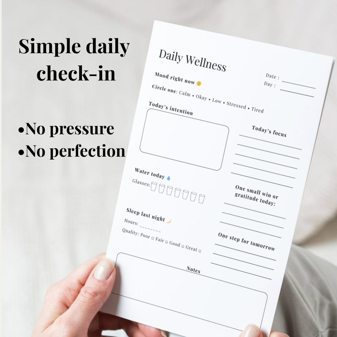 Daily Wellness Tracker Printable A4 Self Care Journal - Etsy Canada
