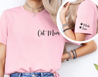 Custom Cat Mom Shirt- Custom Cat Shirt- Personalized Cat Shirt- Cat Mama Shirt