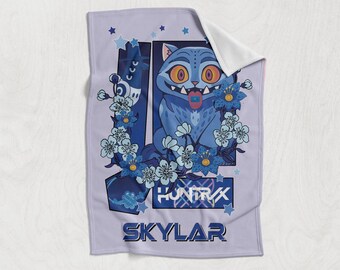 Kpop Demon Huntrix Gift,Huntrix Demon Hunter Custom Blanket, Kpop Demon Hunter Personalized Blanket,  Rumi Mira Zoey Blanket, Custom Gift