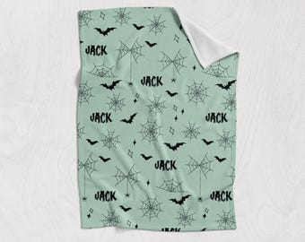 Halloween Name Blanket-Personalized Halloween Blanket-Kids Blanket with Name-Custom Name Blanket-Personalized Blanket Halloween-Halloween