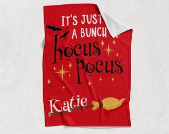 It's just a bunch of Hocus Pocus Custom Blanket, Personalized Halloween Blanket,Custom Spooky Blanket, Hocus Pocus Blanket,Halloween Blanket