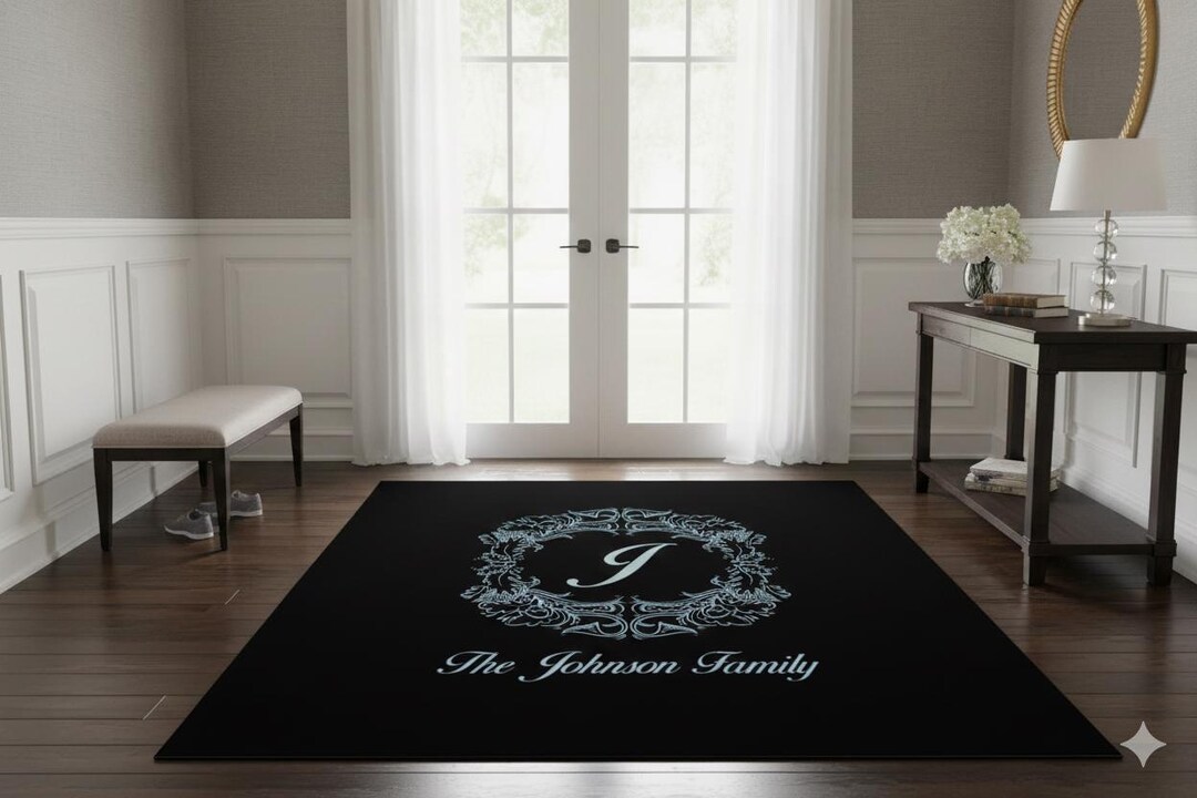 Custom Imprinted Rugs Personalized Family Name Rug, Custom Door Dornier Rug, Personalized Rug ...
