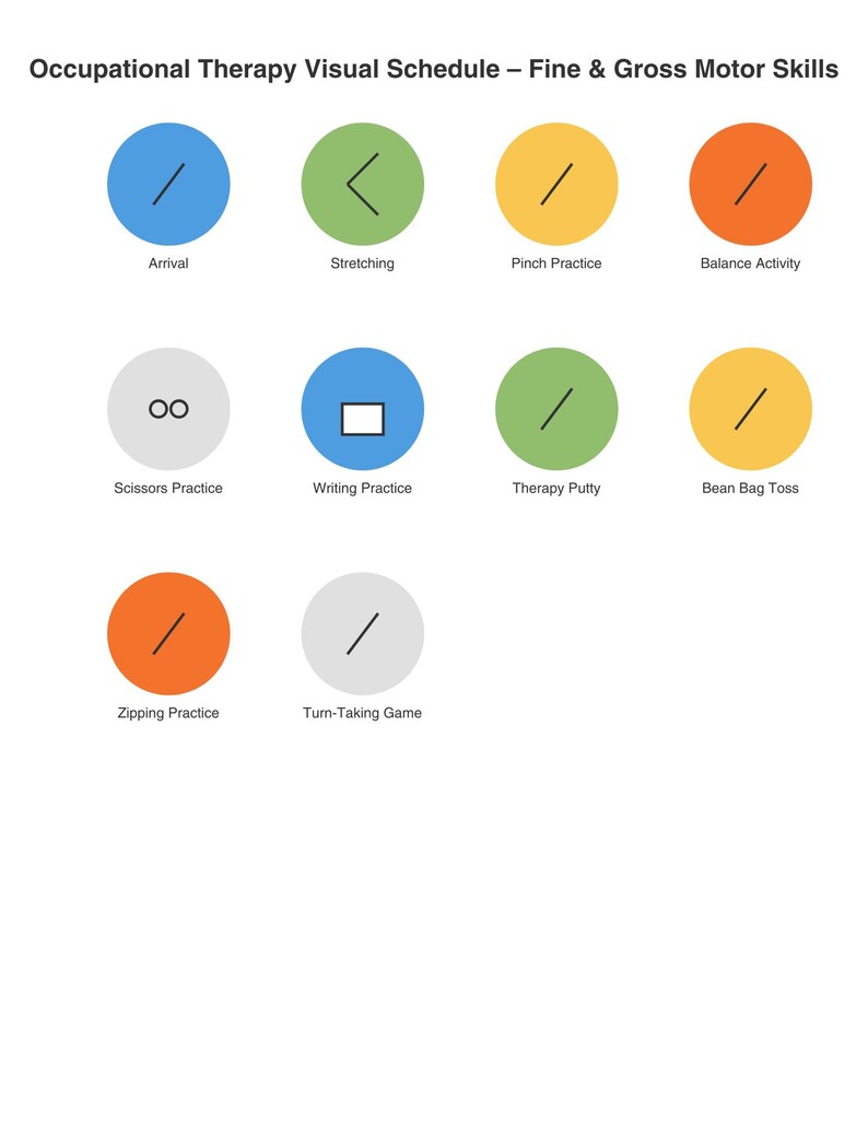 Ot Support Visual Routine Sensory Diet Visual Schedule – Printable Occupational Therapy Routine ...
