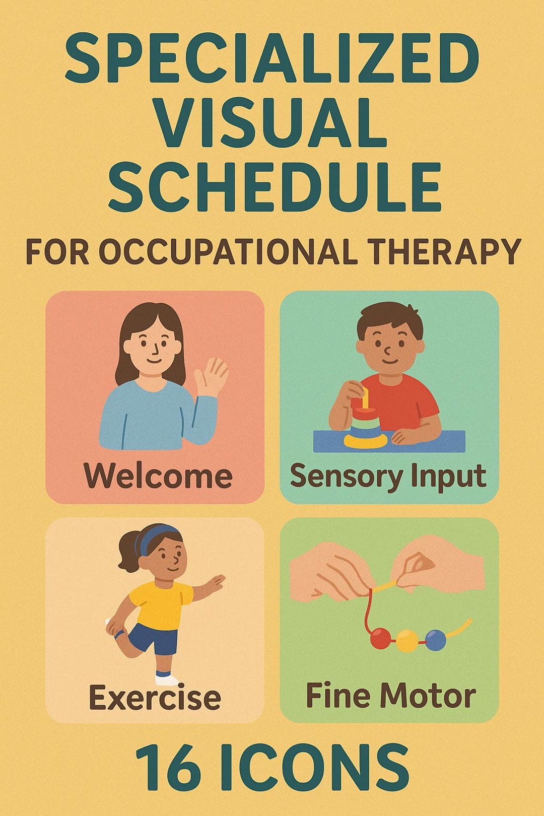 Ot Support Visual Routine Sensory Diet Visual Schedule – Printable Occupational Therapy Routine ...