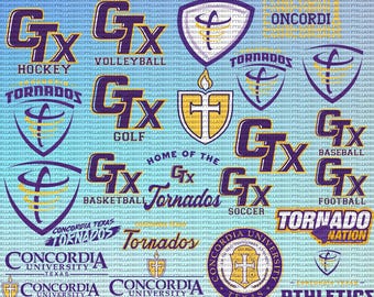 Concordia Universität SVG, Texas Tornados SVG, Leichtathletik, CTX, Cricut, Fußball, College, Sofort Download.