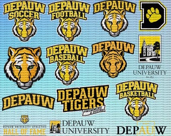 DePauw Universität SVG, Leichtathletik, Tiger SVG, College, Cricut, Fußball, Instant Download.