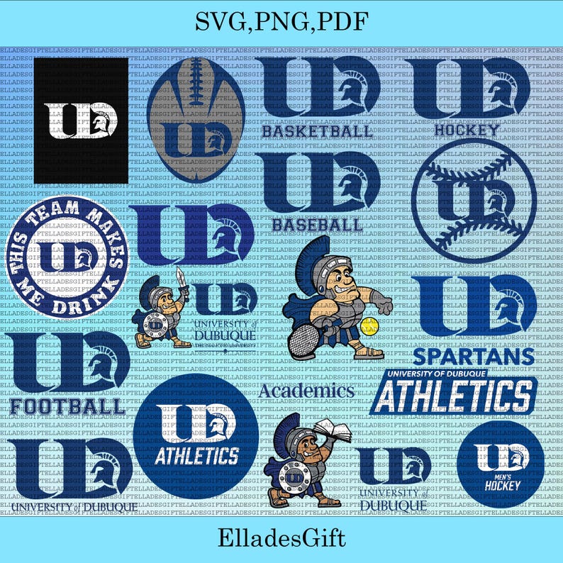 Dubuque University SVG, Athletics, Spartans SVG, College, Football ...