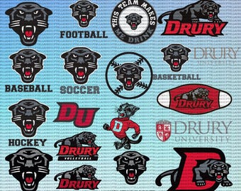 Drury Universität SVG, Leichtathletik, Panther SVG, College, Fußball, Cricut, Sofort Download.