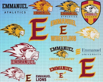 Emmanuel College SVG, Leichtathletik, Löwen, GA, Cricut, Universität, Fußball, Instant Download.