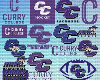 Curry College SVG, Leichtathletik, Colored SVG, CC, Football, Cricut, Universität, Instant Download.