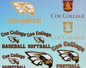 Coe College SVG, Leichtathletik, Kohawks SVG, Cricut, Universität, Fußball, Instant Download.