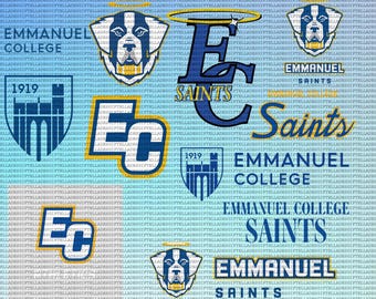 Emmanuel College SVG, Leichtathletik, Masse, Heilige SVG, Cricut, Universität, Fußball, Instant Download.
