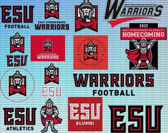 East Stroudsburg University SVG, atletiek, Warriors SVG, College, ESU, Cricut, voetbal, Instant Download.