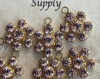 Swarovski Light Rose Rhinestone Flower