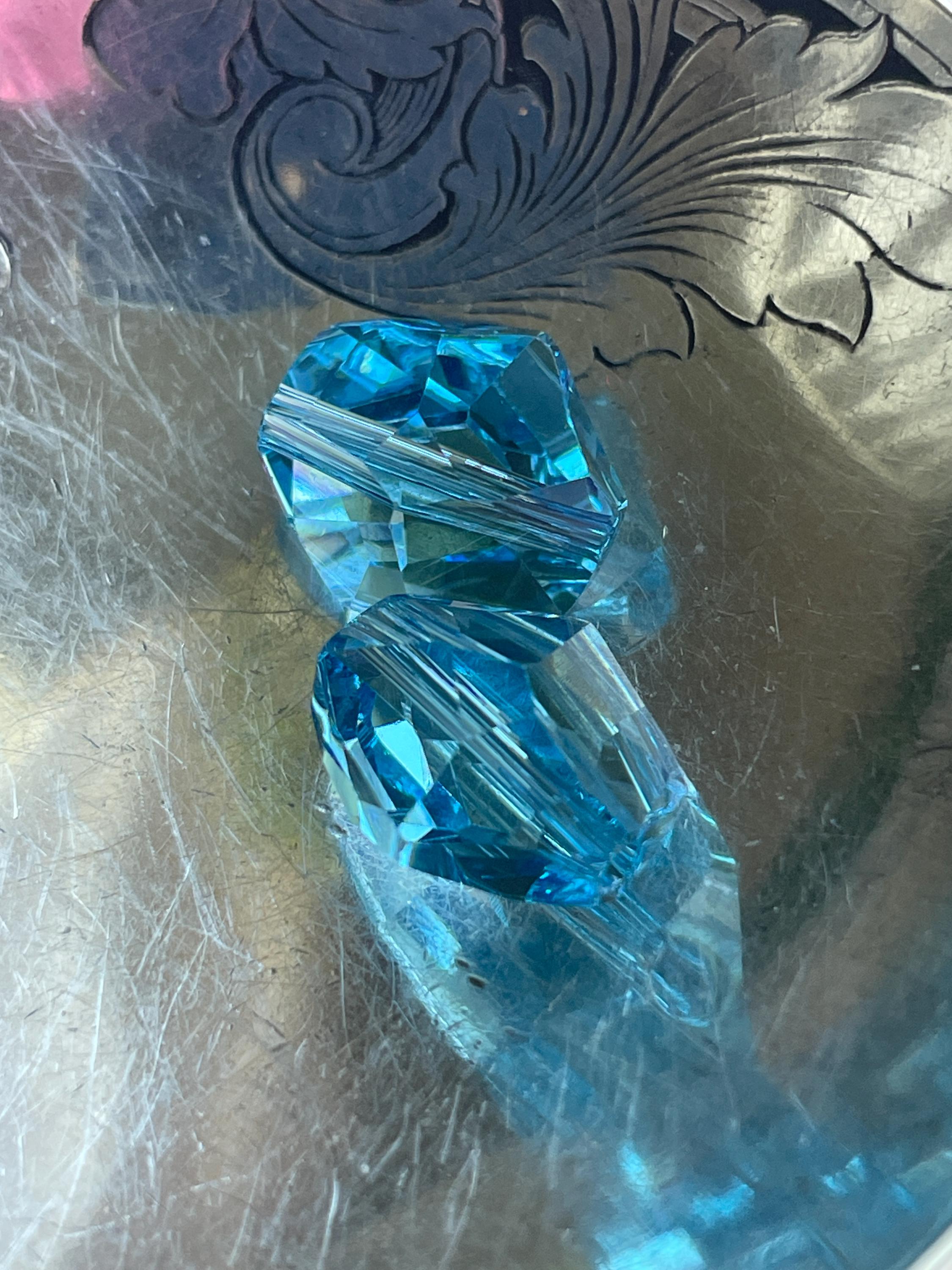 Swarovski 5523 Cosmic Crystal Aqua Bead Element - Etsy