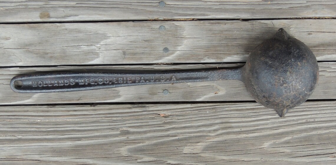 Cast Iron Smelting Ladle Hollands Mfg. Co. Erie PA Made In Etsy