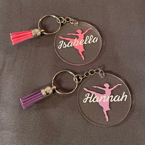 Schlüsselanhänger Personalisiert Name Ballett Sport Geschenk Freundin Tanzen Ballerina Geburtstag Wichtelgeschenk Adventskalender