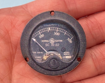 Retro Milliammeter Wooden Brooch Pin General Electric Current Circuit DC Milliamperes Antique Vintage Scientist Gift Birthday Art Outfit