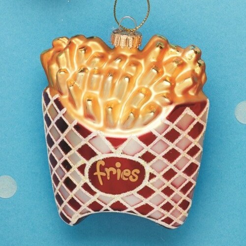 Pizza Slice Shaped Bauble Red Yellow Brown Glass Christmas Etsy