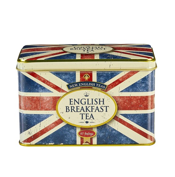 Union Jack Tea Tin 40 Bags of English Breakfast Retro Vintage Etsy