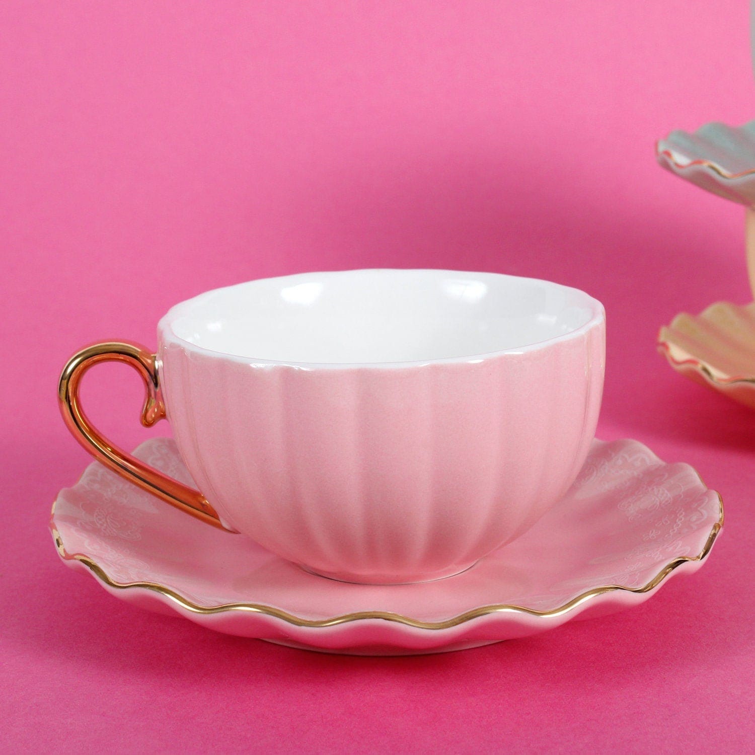Aurora Sleeping Beauty Baby Pink Princess Tea Cup and Saucer