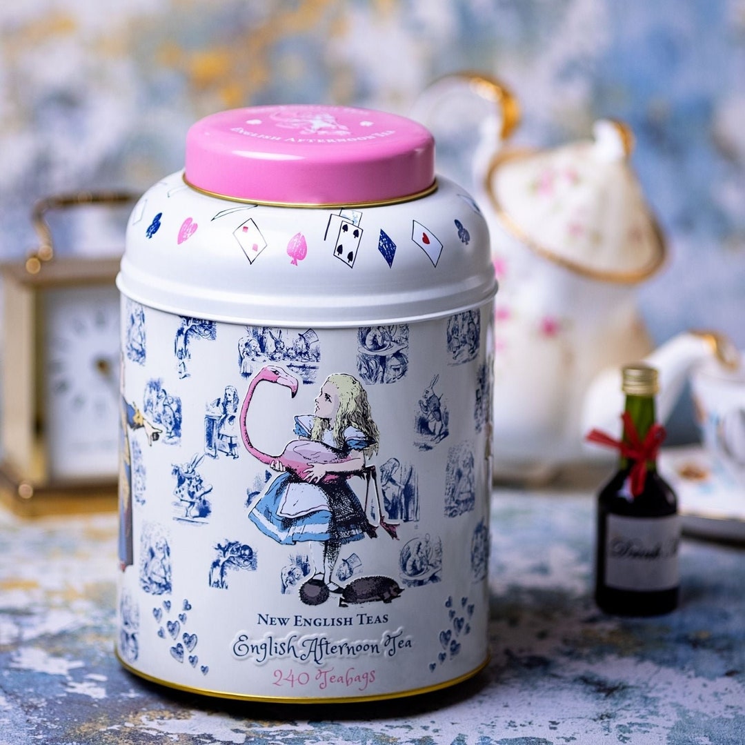 Pink and Blue Vintage Alice in Wonderland Tea Caddy 240 Bags - Etsy Australia