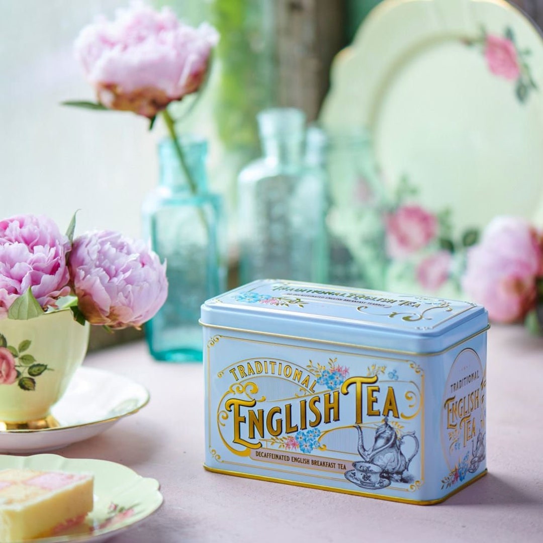 Victorian Powder Blue Tea Tin 40 Bags of Decaffeinated Tea - Etsy Australia