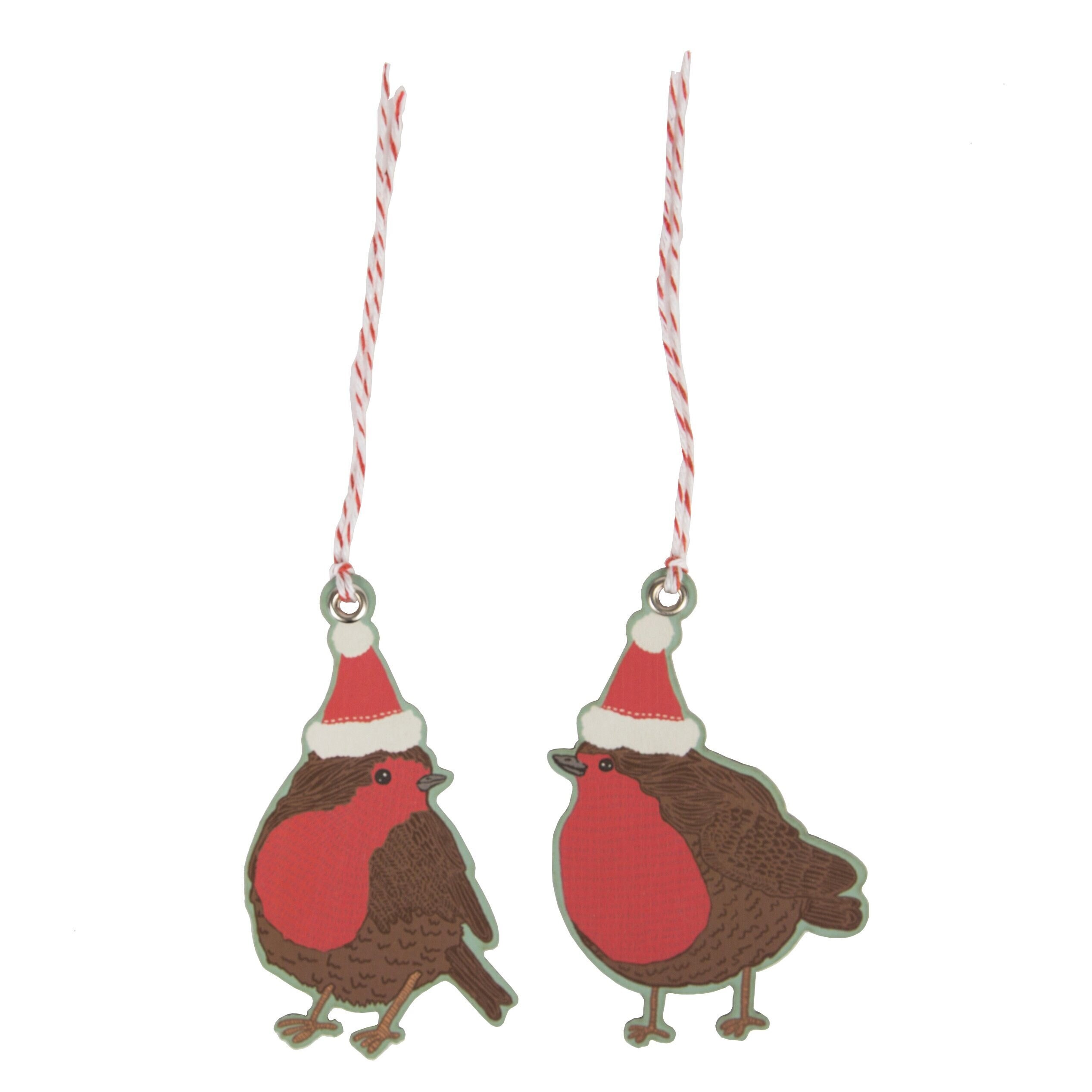 Robins Gift Tag Set of 10 Shaped Garden 