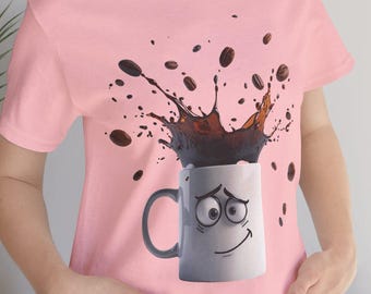 Funny Coffee T-Shirt, Caffeine Addict Graphic Tee, Coffee Lover Gift